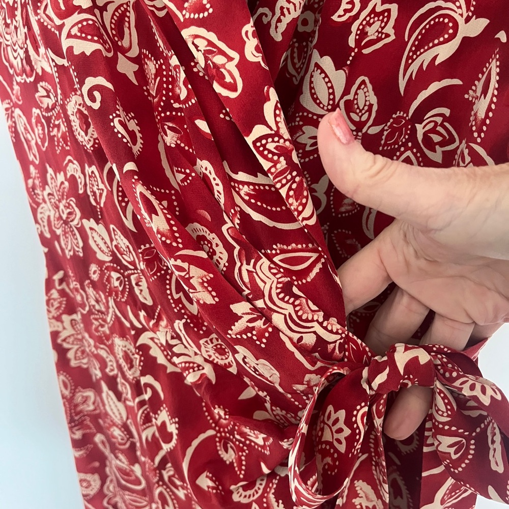 Talbots red wrap dress - Picture 6 of 8
